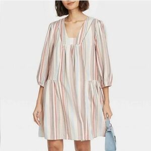 Knox Rose Multicolor Stripe Shift Dress - Size S